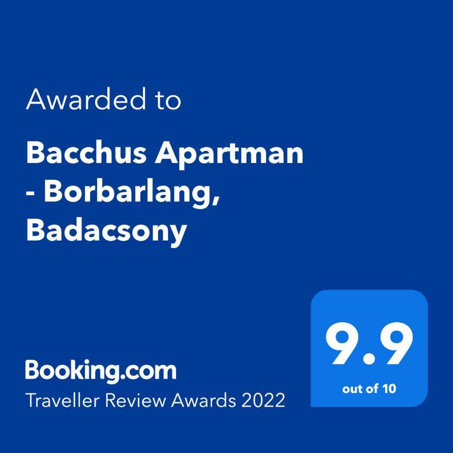 Bacchus Apartman - Borbarlang, Badacsony 바다초니토마이 외부 사진